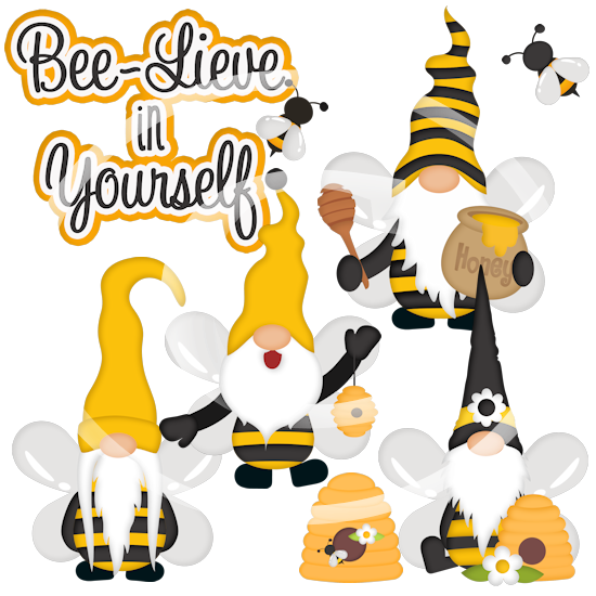 Bee-lieve In Yourself SVG Cutting Files/Paper Piecing +Clipart - Click Image to Close